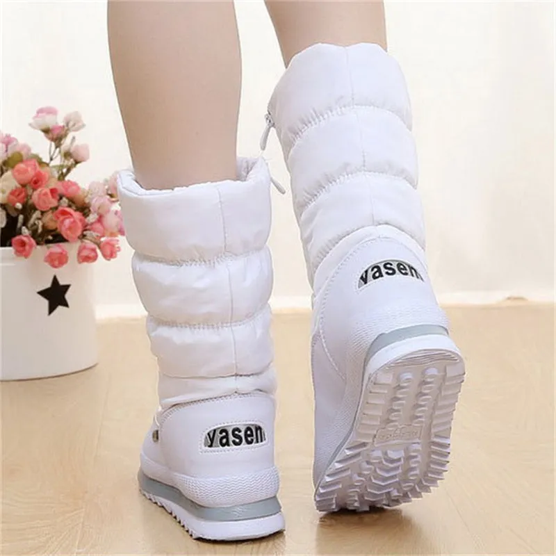 Women's Warm Thick Plush Platform Waterproof Snow Boots