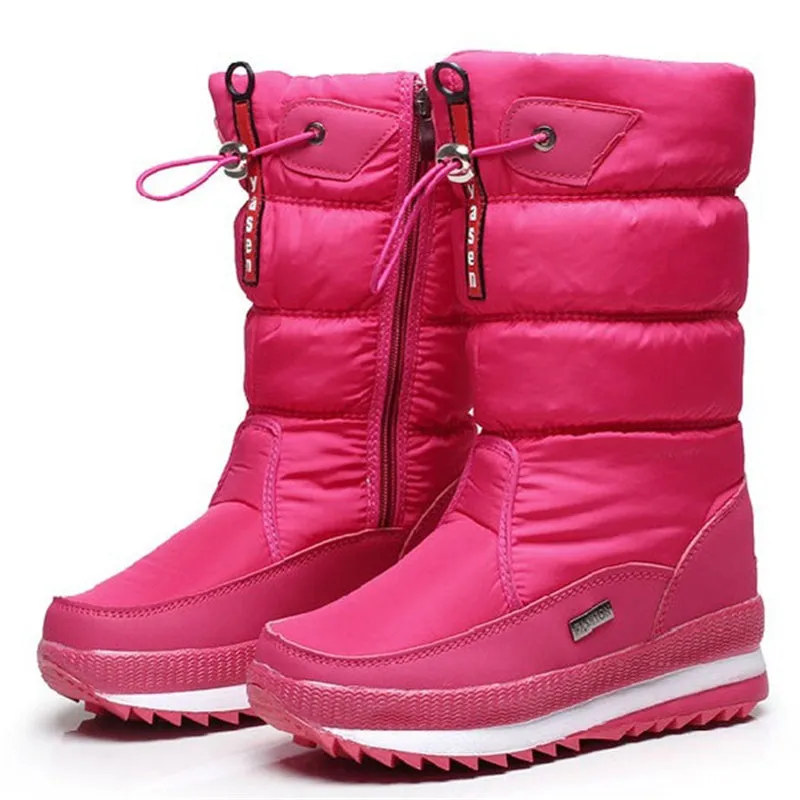 Women's Warm Thick Plush Platform Waterproof Snow Boots