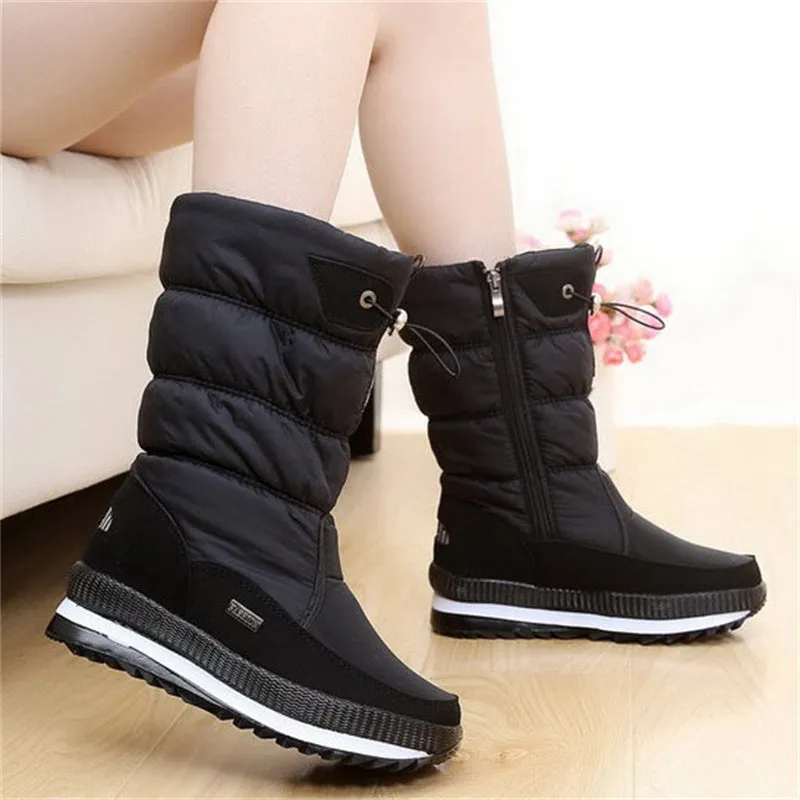 Women's Warm Thick Plush Platform Waterproof Snow Boots