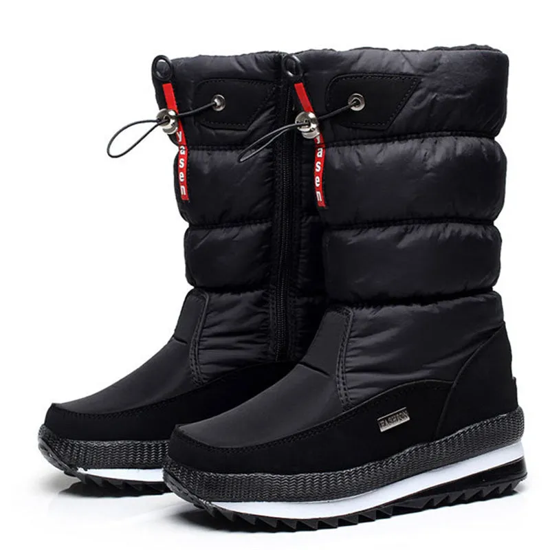 Women's Warm Thick Plush Platform Waterproof Snow Boots