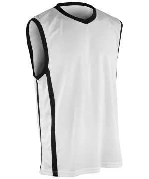 WORKWEAR SAMPLE SALE 2024 - S278M Basketball Top - White and Black - Size 4XL