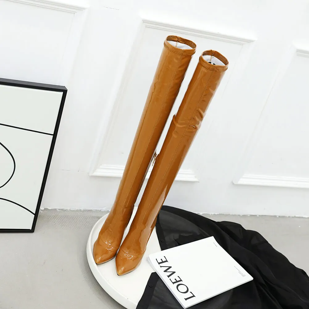 Yellow Women's Closed Toe Boots
