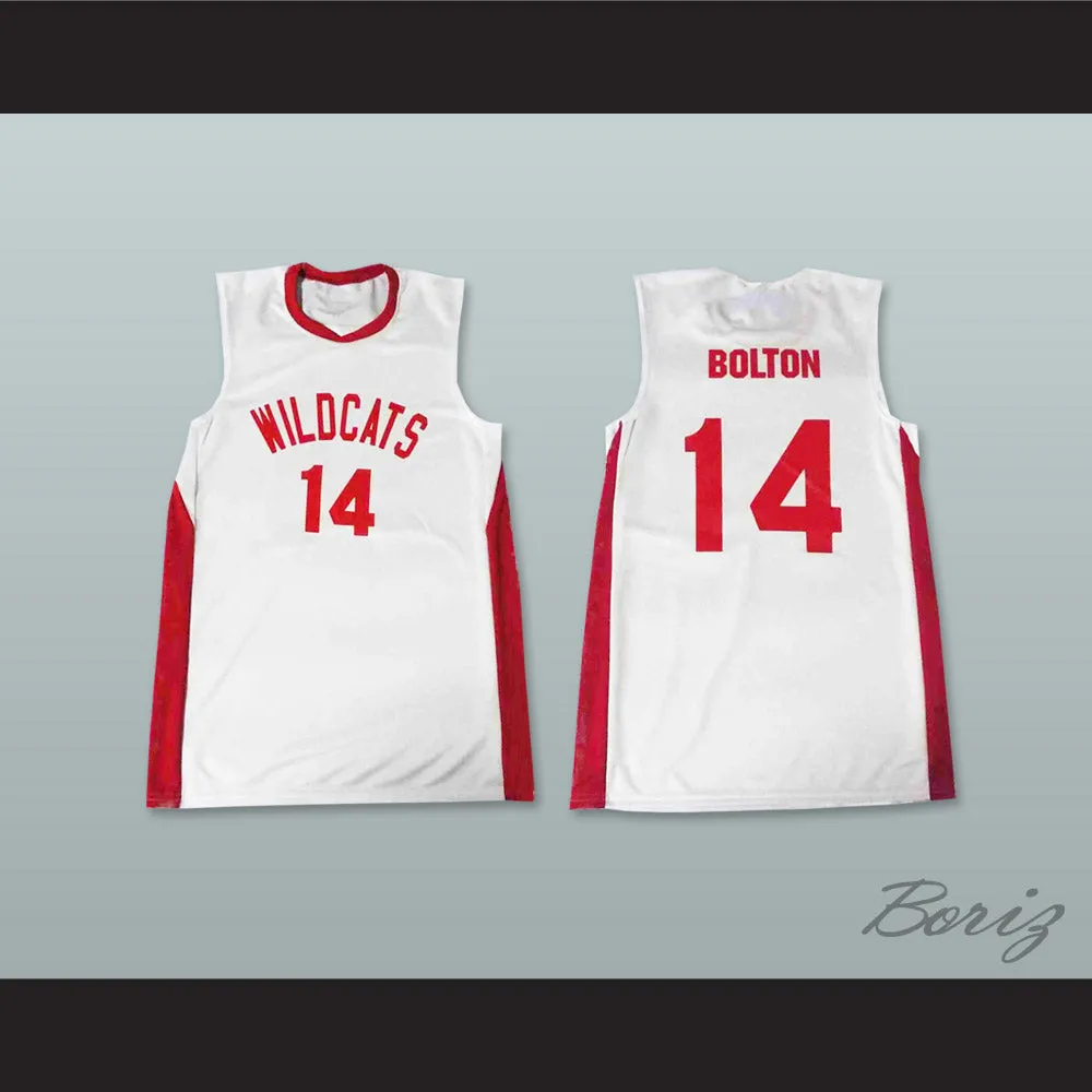 Zac Efron Troy Bolton 14 East High School Wildcats White Basketball Jersey