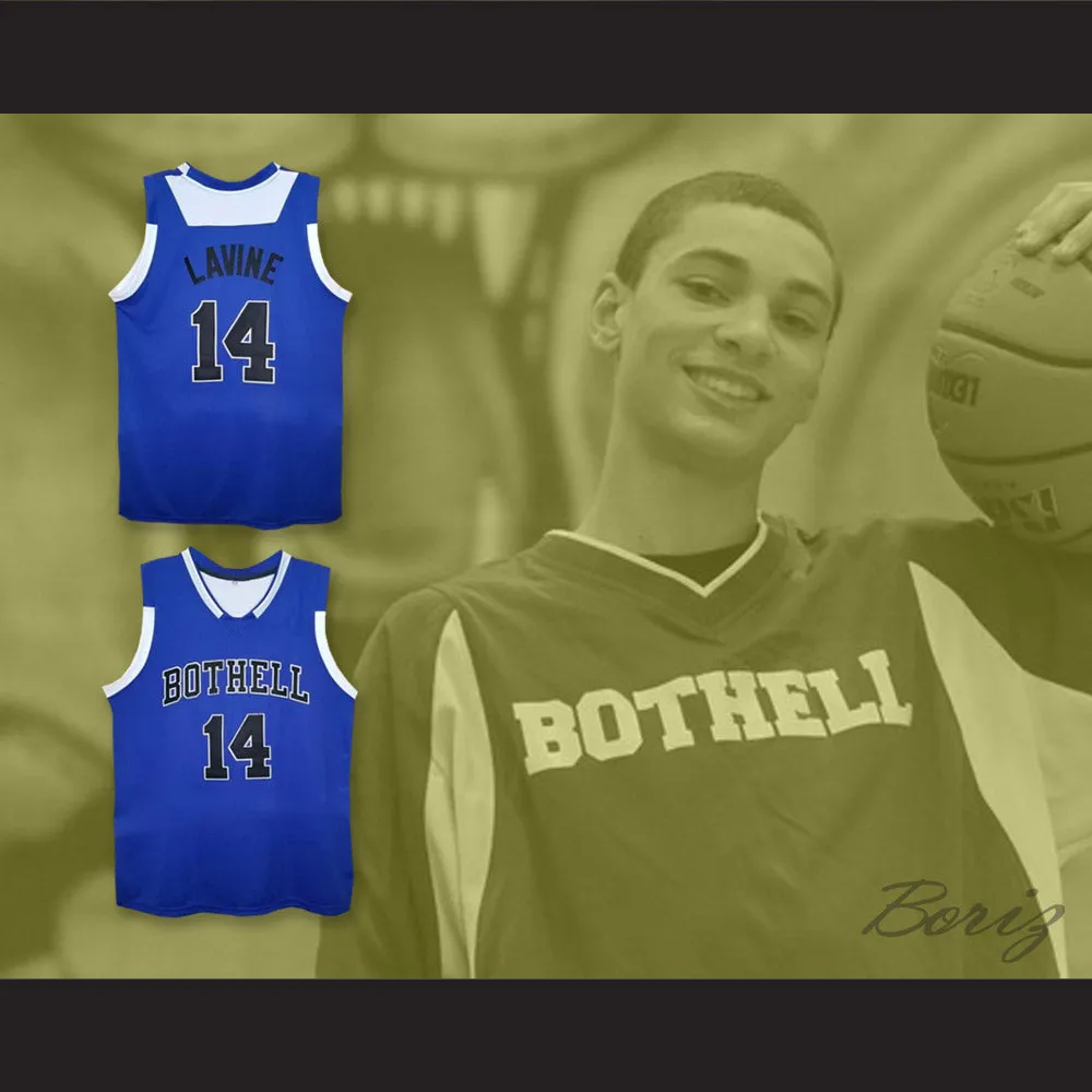 Zach LaVine 14 Bothell High School Cougars Blue Basketball Jersey