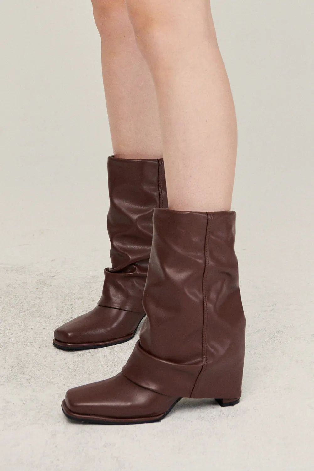 Zenda Two-Way Pleather Boots