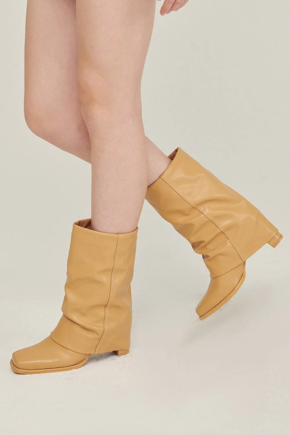 Zenda Two-Way Pleather Boots